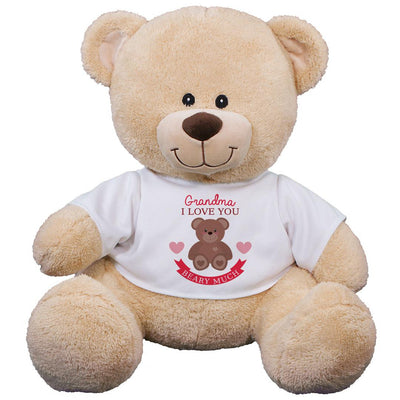 Personalized Name I Love You Beary Much Stuffed Sherman Bear