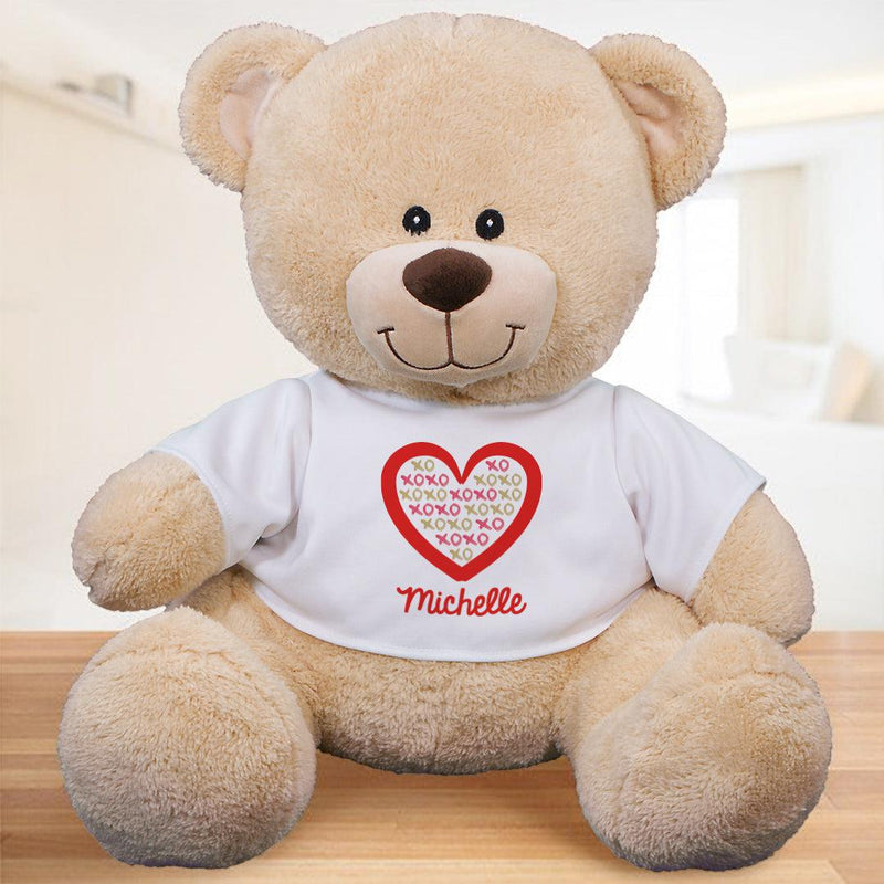 Personalized Name XOXO Heart Sherman Bear - - Gifts For You Now