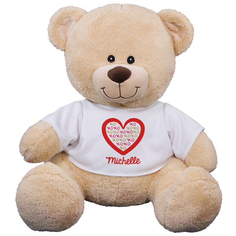 Personalized Name XOXO Heart Sherman Bear - - Gifts For You Now