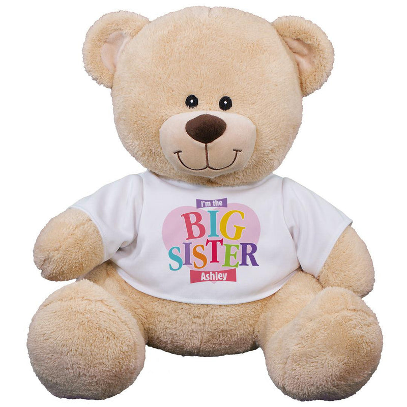 Personalized Name Big Sister Heart Teddy Bear - - Gifts For You Now