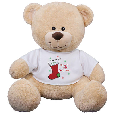 Personalized Name Baby's 1st Christmas Stuffed Teddy Bear - - Gifts For You Now