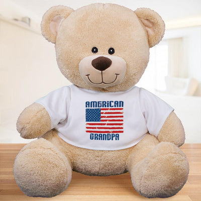 Personalized Name American Flag Teddy Bear - 11" - Gifts For You Now