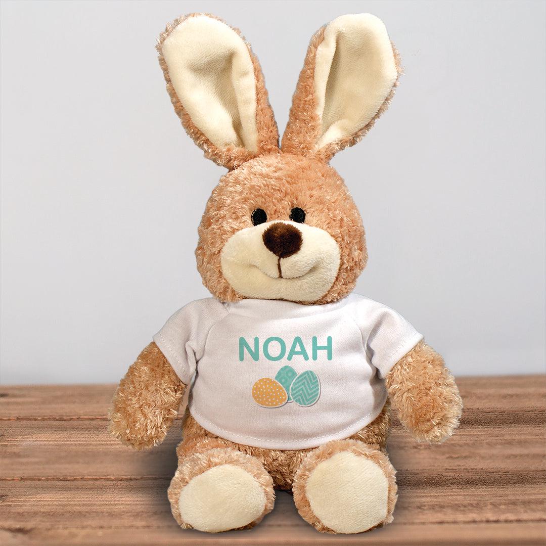 Personalized Name Easter Eggs Stuffed Bunny