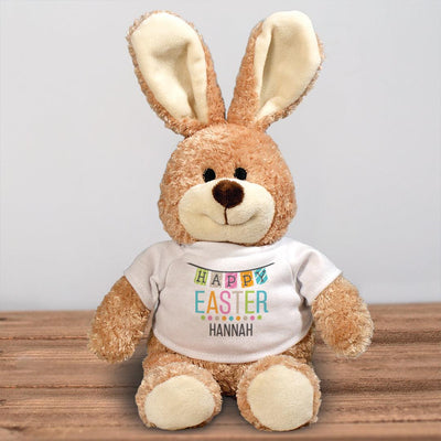 Personalized Name Happy Easter Banner Brown Bunny - - Gifts For You Now