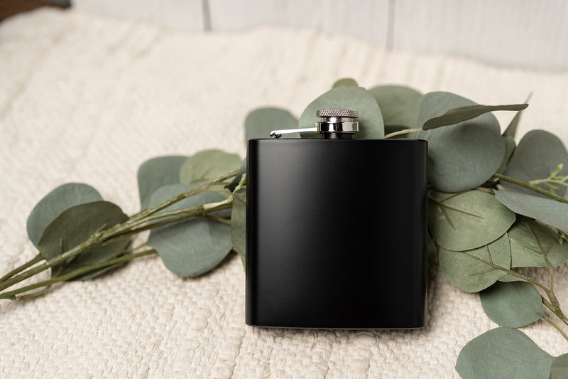 Personalized Celebrating Birthday Matte Black Flask -  - Completeful