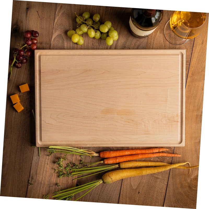 Personalized 11x17 Red Oak Cutting Board with Grooves -  - Completeful