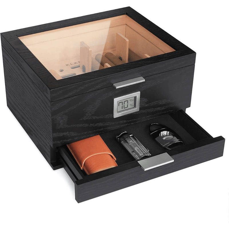 Mill Glass Top Humidor - - Case Elegance