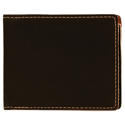 Personalized Bifold Leather Wallet - Black - Completeful