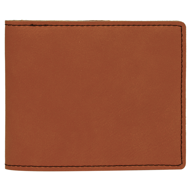Personalized Bifold Leather Wallet - Rawhide - Completeful
