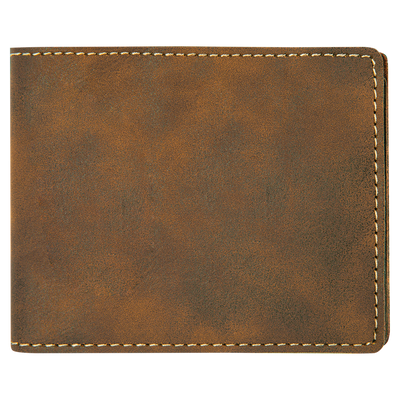 Personalized Bifold Leather Wallet - Rustic - Completeful