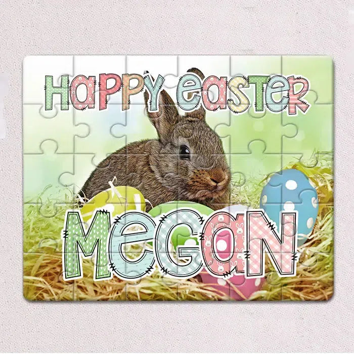 Personalized Easter Puzzles for Kids from Easter Bunny - 30 PCS - Lazerworx