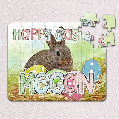 Personalized Easter Puzzles for Kids from Easter Bunny - 48 PCS - Lazerworx