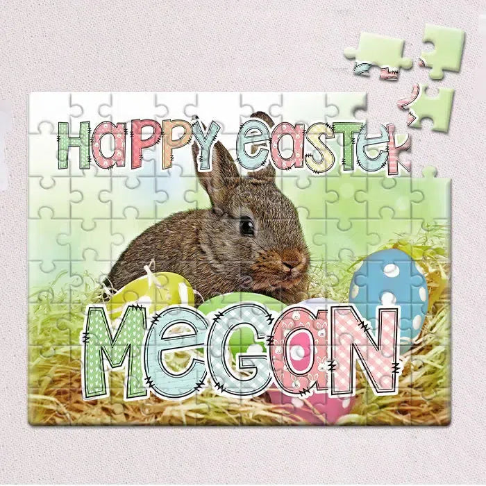 Personalized Easter Puzzles for Kids from Easter Bunny - 80 PCS - Lazerworx