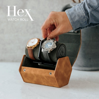 HEX Travel Watch Roll - 2 Slot - - Case Elegance