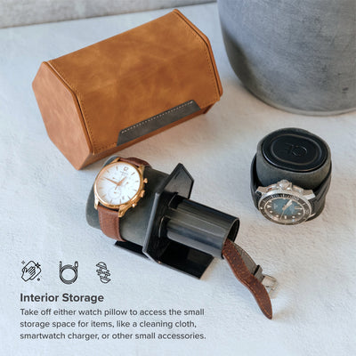 HEX Travel Watch Roll - 2 Slot - - Case Elegance