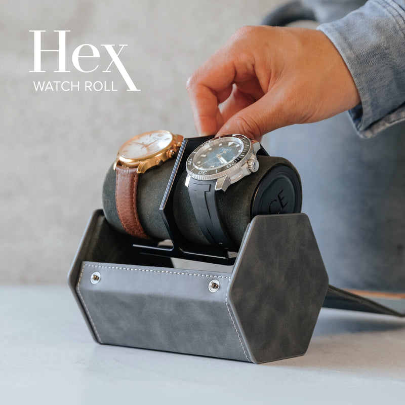 HEX Travel Watch Roll - 2 Slot - - Case Elegance