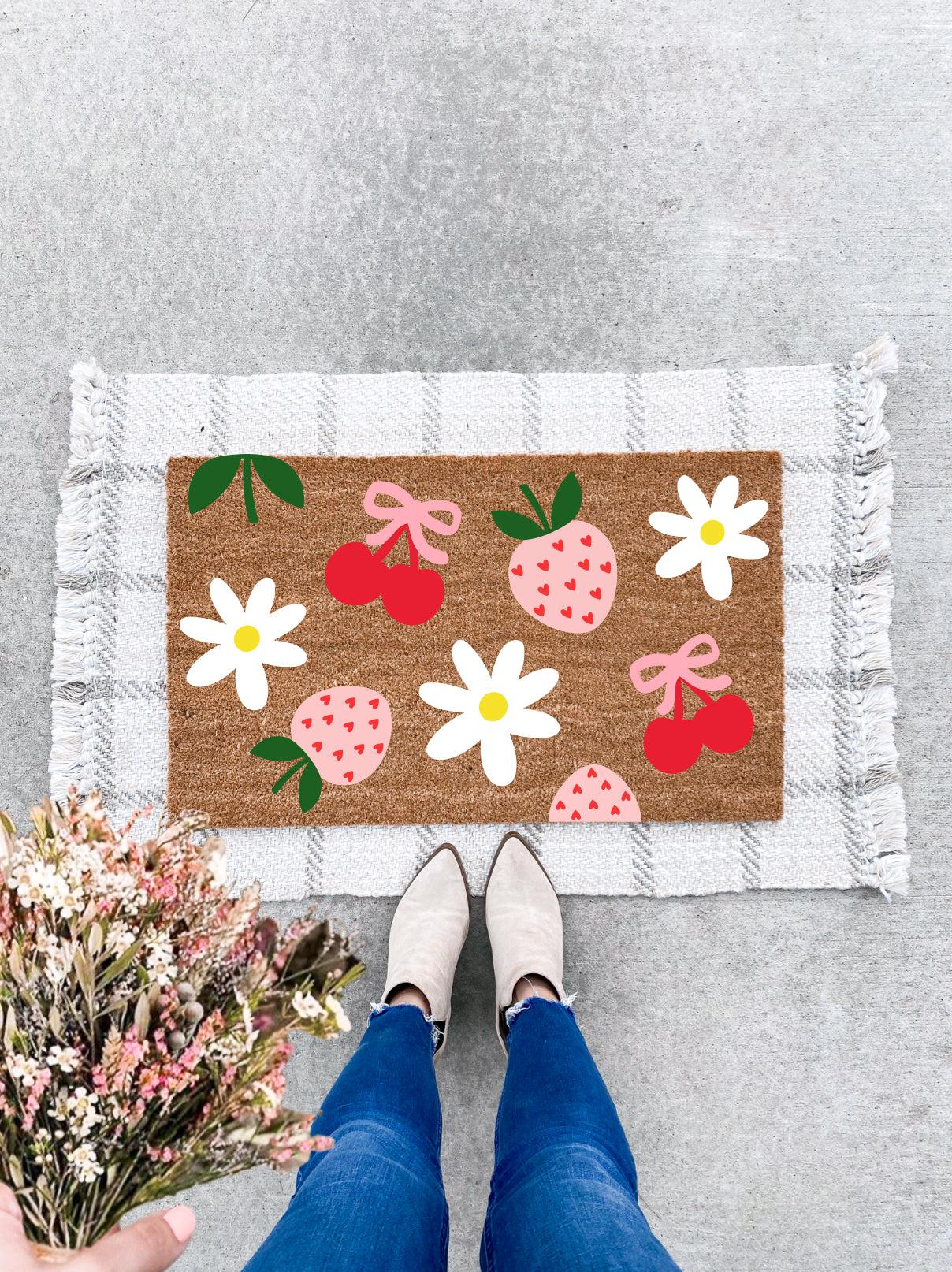 Cherry, Daisy & Berry Pattern -  - The Doormat Company