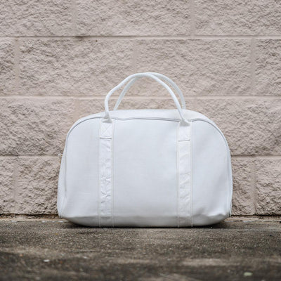 Personalized Canvas Duffel Bag - White - Completeful