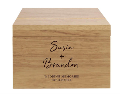 Personalized Wedding Keepsake Woodbox - - Lazerworx