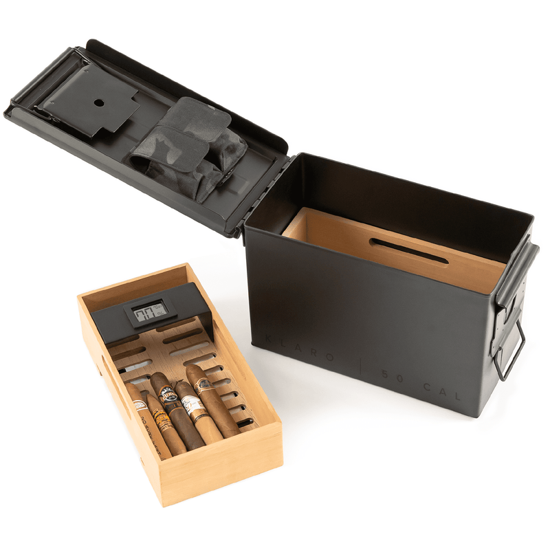 The Smoke Can - Black 50 Cal Humidor - - Case Elegance