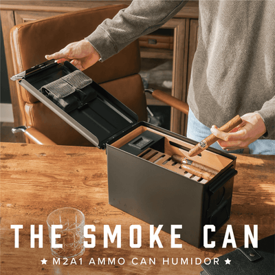 The Smoke Can - Black 50 Cal Humidor - - Case Elegance