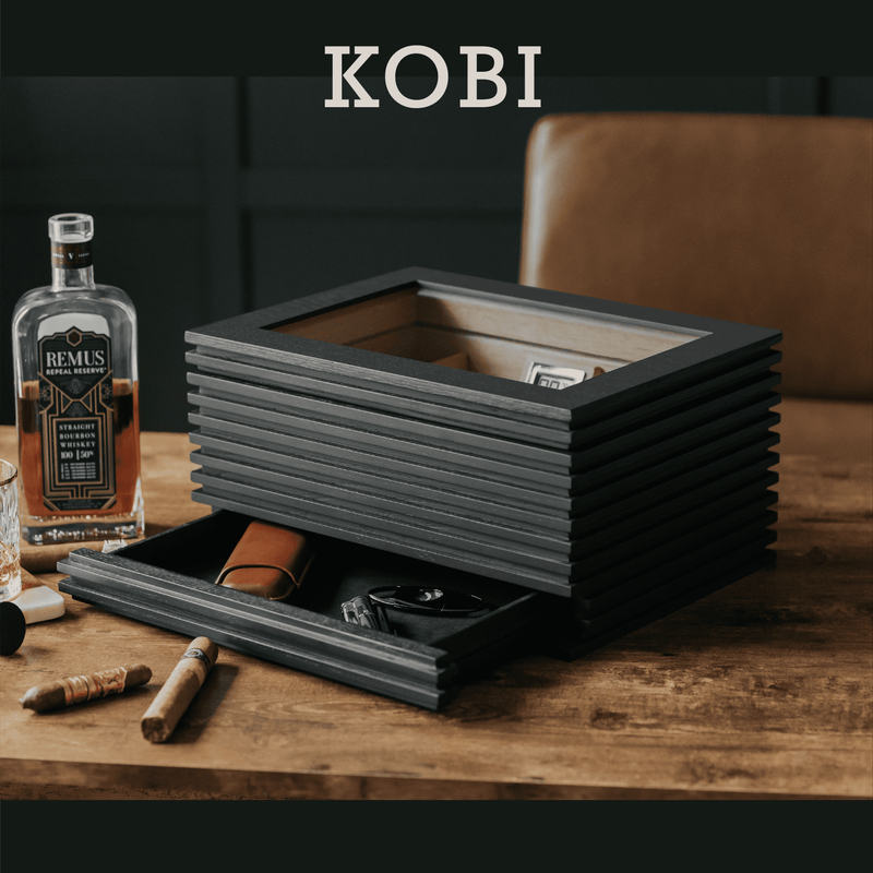 KOBI Glass Top Humidor - - Case Elegance