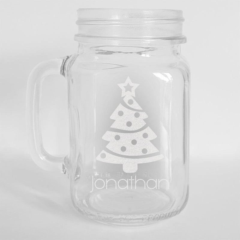 Personalized Christmas Tree Mason Jar -  - Gifts For You Now