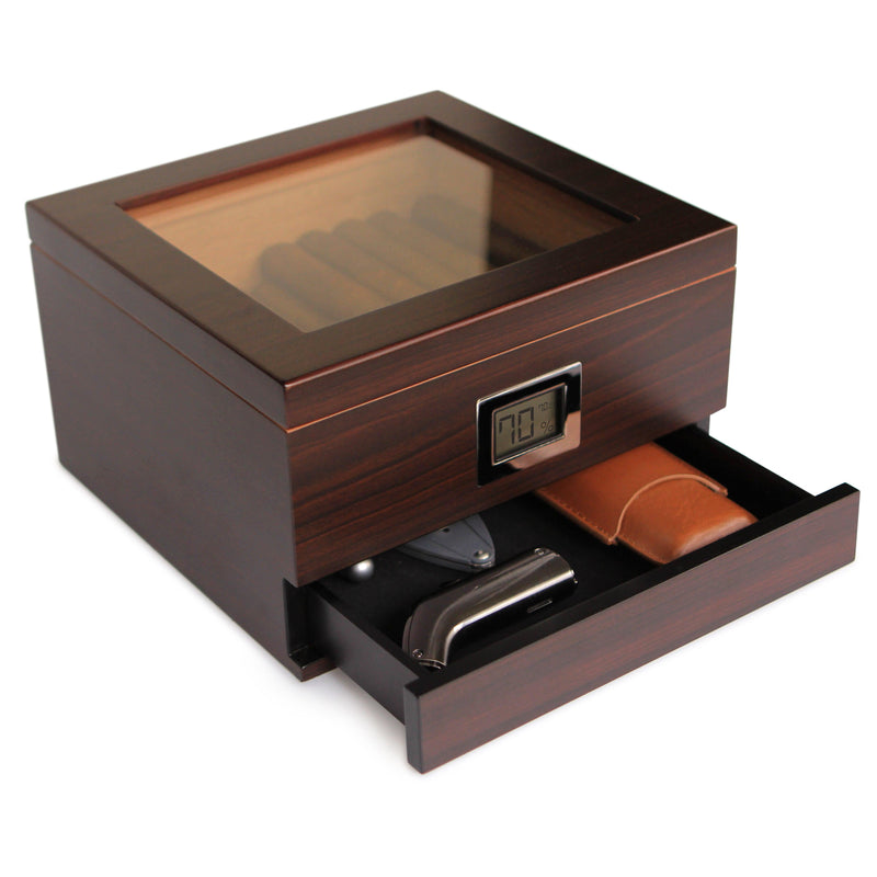 Renzo Glass Top Humidor - - Case Elegance