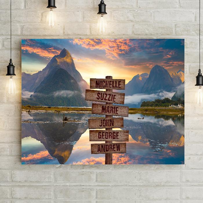 Personalized Majestic Mountain Premium Canvas -  - Lazerworx