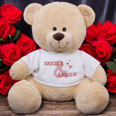 Personalized Couples Names Romantic Teddy Bear - 11" - Gifts For You Now