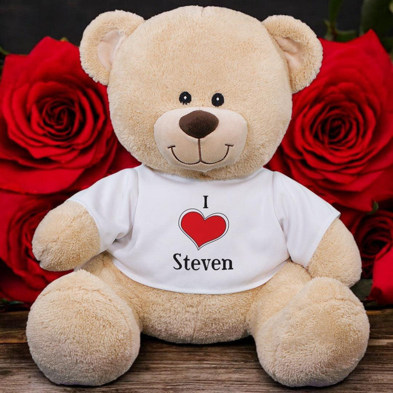 Personalized Name I Heart Steven Teddy Bear - 11" - Gifts For You Now