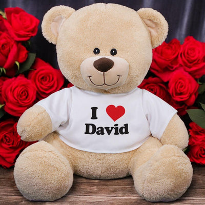 Personalized Name I Love You Teddy Bear - 11" - Gifts For You Now