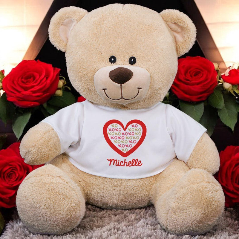 Personalized Name XOXO Heart Sherman Bear - 11" - Gifts For You Now