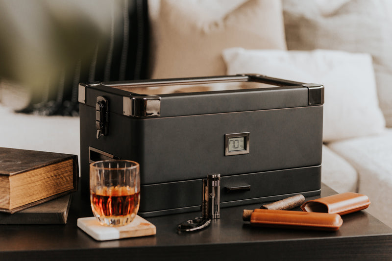 Black Edition Military Humidor - - Case Elegance