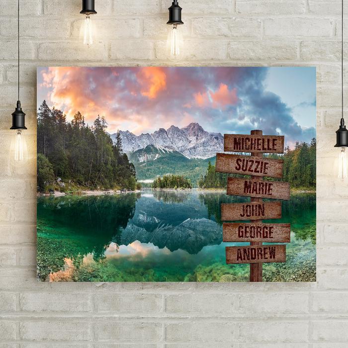 Personalized River Depths Premium Canvas -  - Lazerworx