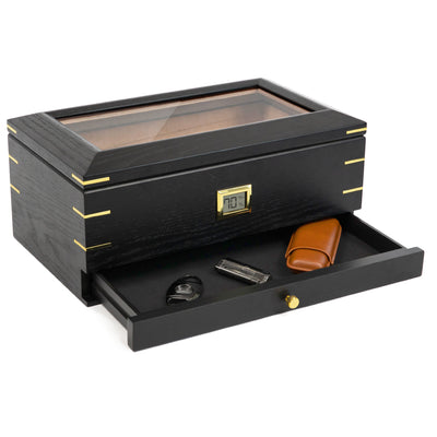 Royal Glass Top Humidor - - Case Elegance