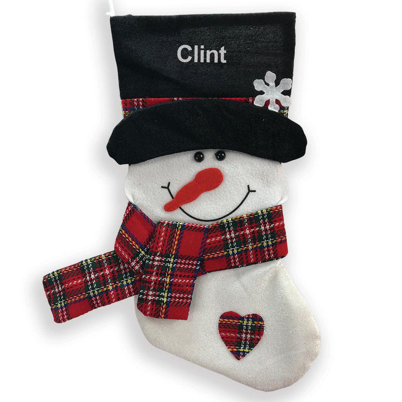 Personalized Snowman Scarf Stocking -  - Gifts For You Now