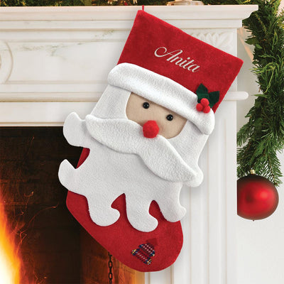 Personalized Santa Face Stocking -  - Gifts For You Now