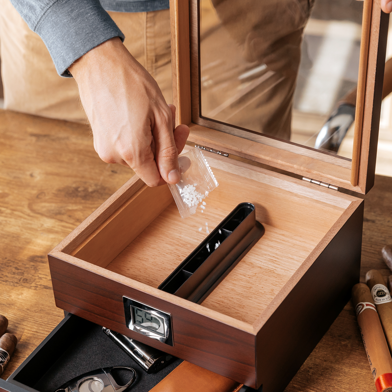 Renzo Glass Top Humidor - - Case Elegance