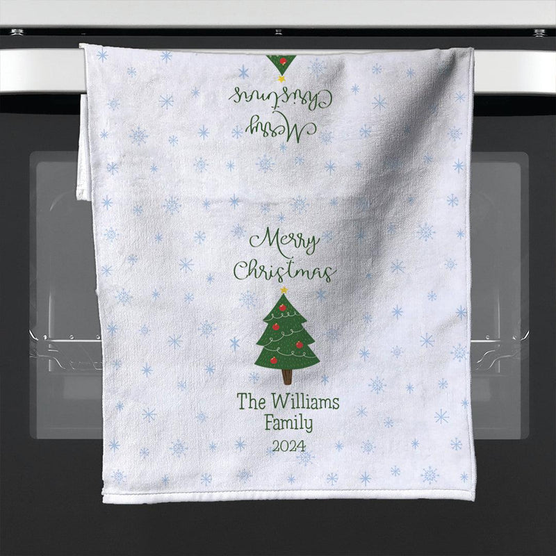 Personalized Family Name Christmas Tree Velour Hand -  - Gifts For You Now