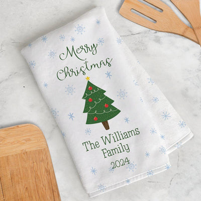 Personalized Family Name Christmas Tree Velour Hand -  - Gifts For You Now