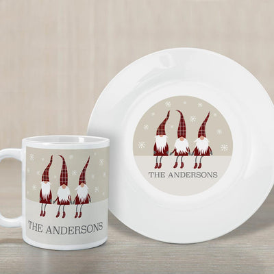 Personalized Gnome Plate and Mug Set -  - Gifts For You Now