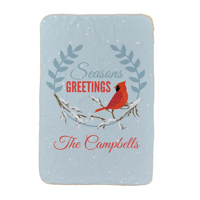 Personalized Cardinal Sherpa Throw Blanket -  - Gifts For You Now