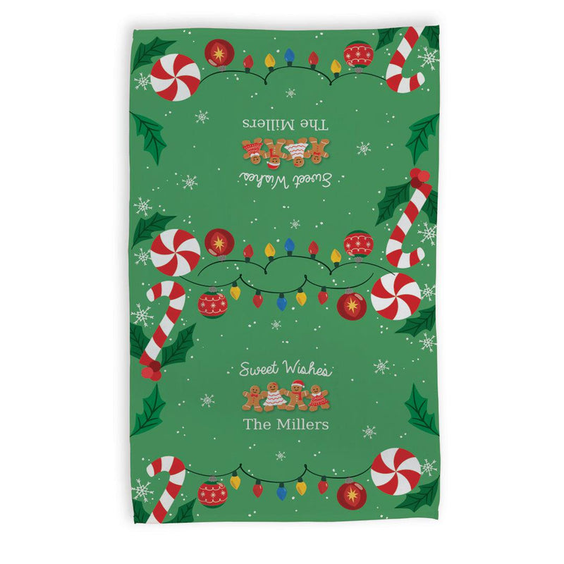 Personalized Sweet Wishes Gingerbread Towel -  - Gifts For You Now