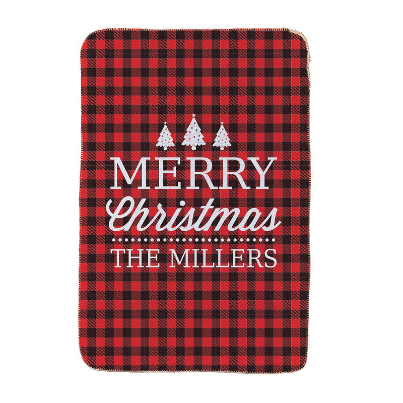 Personalized Merry Christmas Sherpa Throw 37" x 57" -  - Gifts For You Now