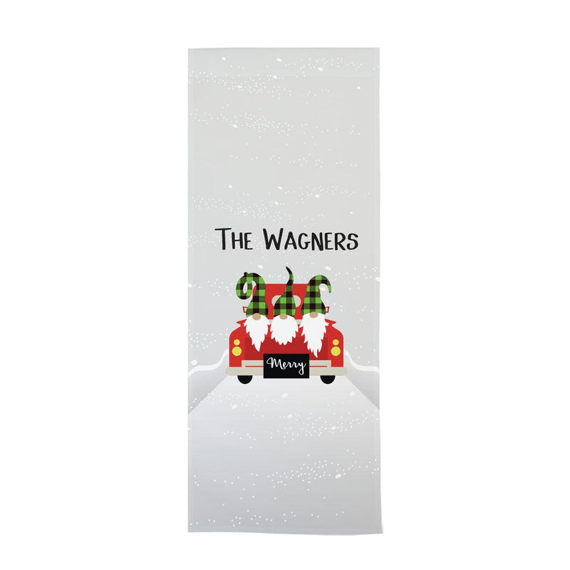 Personalized Christmas Truck Plaid Gnomes Wall Hanging -  - Gifts For You Now