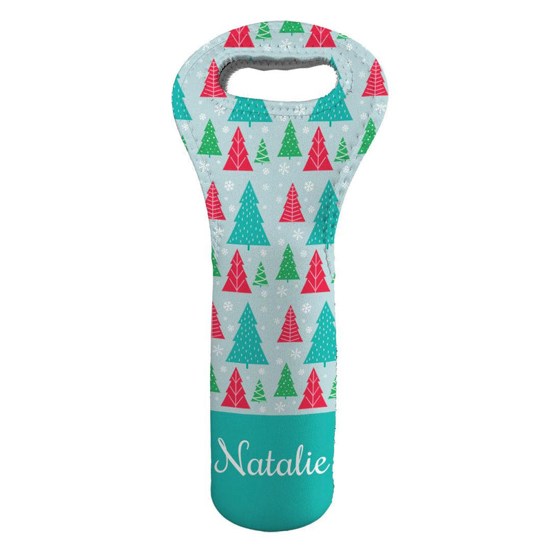 Personalized Christmas Trees Wine Gift Bag -  - Gifts For You Now