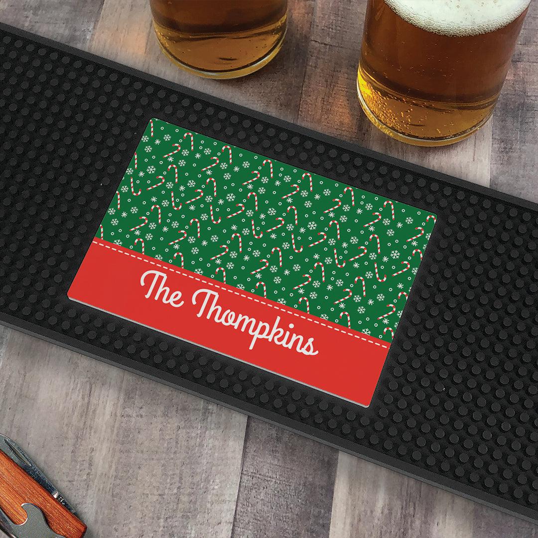 Personalized Candy Canes Bar Mat – A Gift Personalized