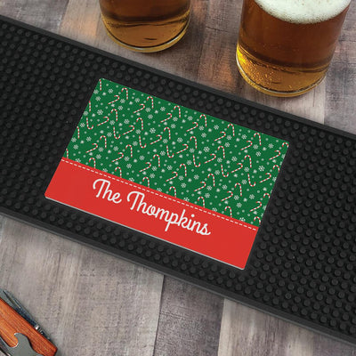 Personalized Candy Canes Bar Mat -  - Gifts For You Now