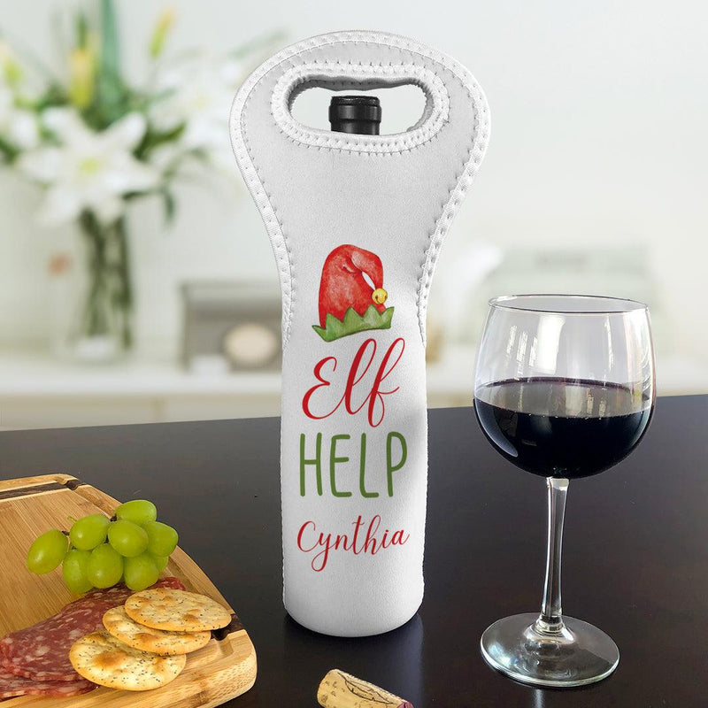 Personalized Elf Help Wine Gift Bag -  - Gifts For You Now